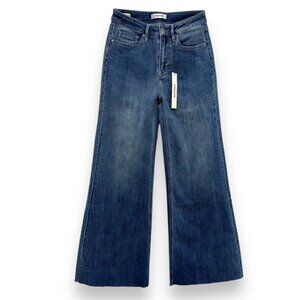 Vigoss Anthropologie Retro Palazzo Wide Straight Leg Crop Jeans Size 32 NWT